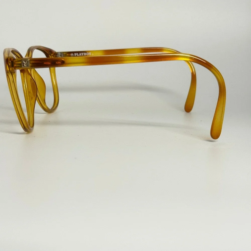 Vintage Playboy by Optyl 4657 12 Amber Honey‎ Eyeglasses Frames Austria 56-17